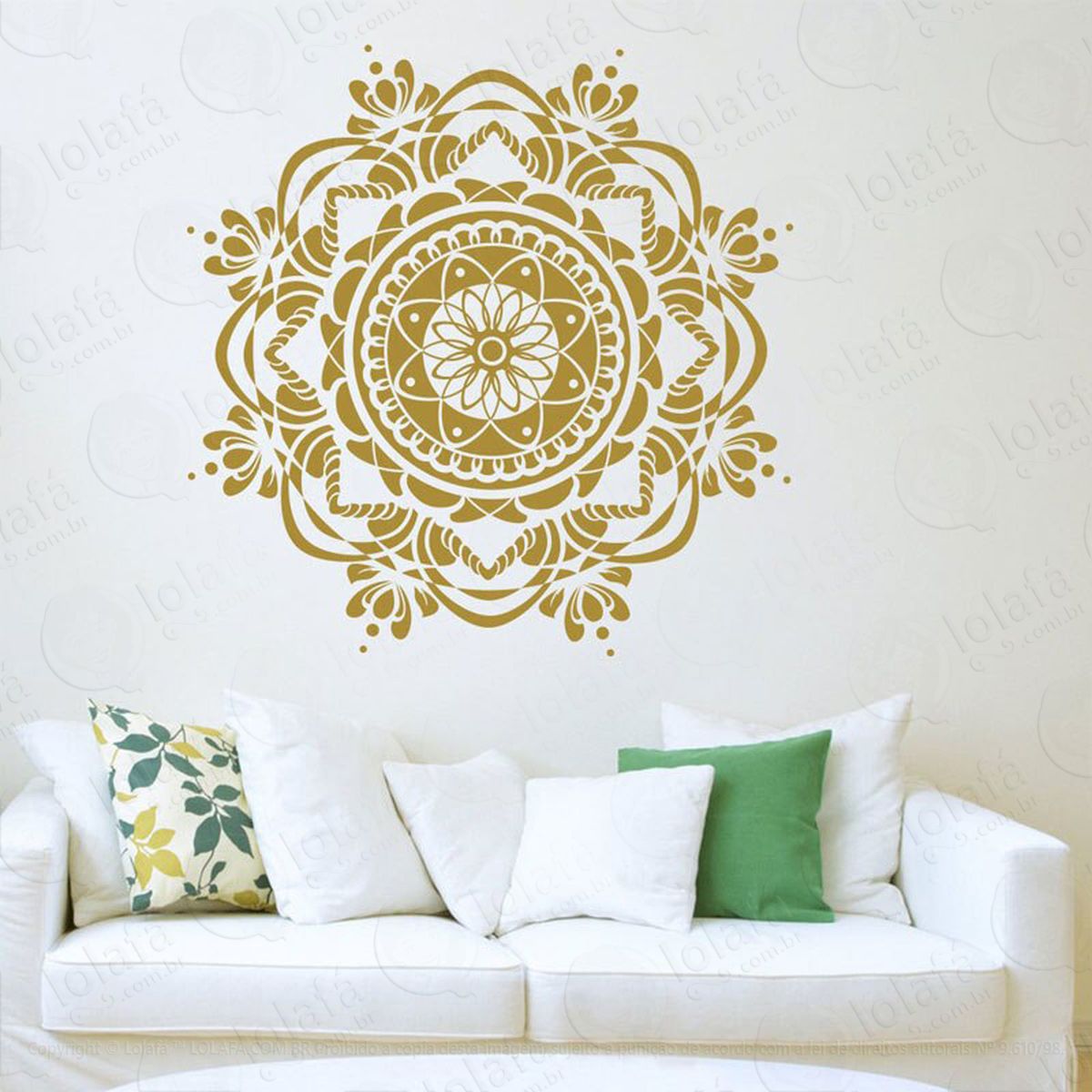 mandala para cultivar a essência da vida adesivo de parede decorativo para casa, quarto, sala e vidro - mod:616