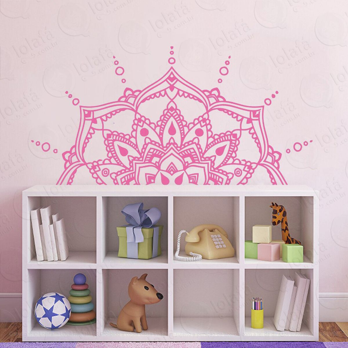 mandala seja bondade adesivo de parede decorativo para casa, quarto, sala e vidro - mod:624