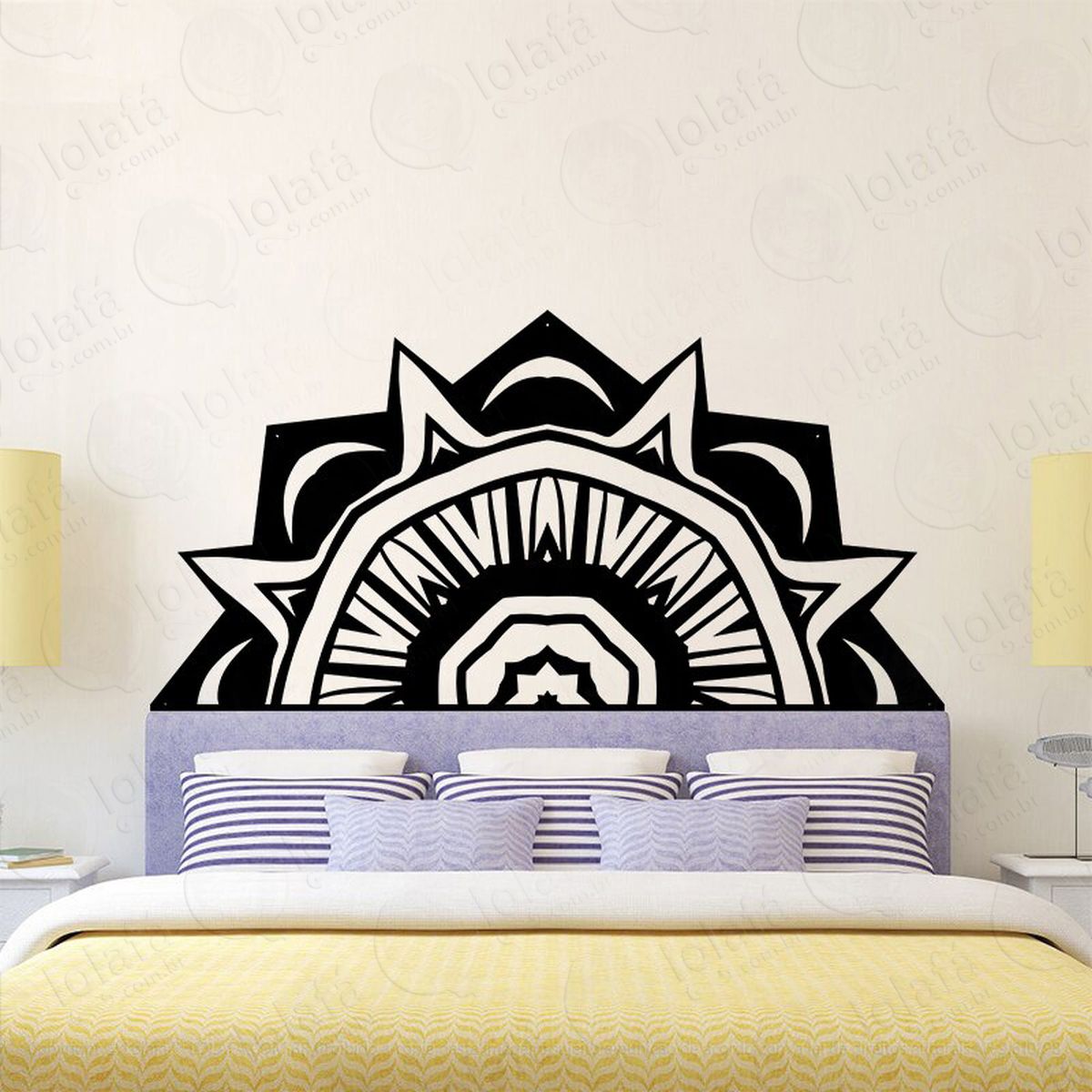 mandala para cultivar a paciência adesivo de parede decorativo para casa, quarto, sala e vidro - mod:629