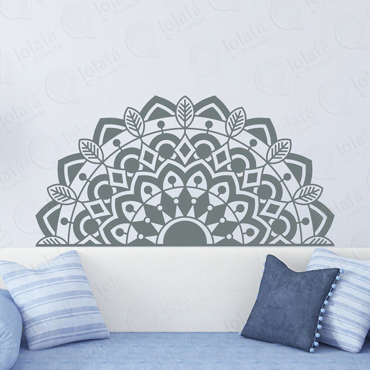 mandala da amizade adesivo de parede decorativo para casa, quarto, sala e vidro - mod:640