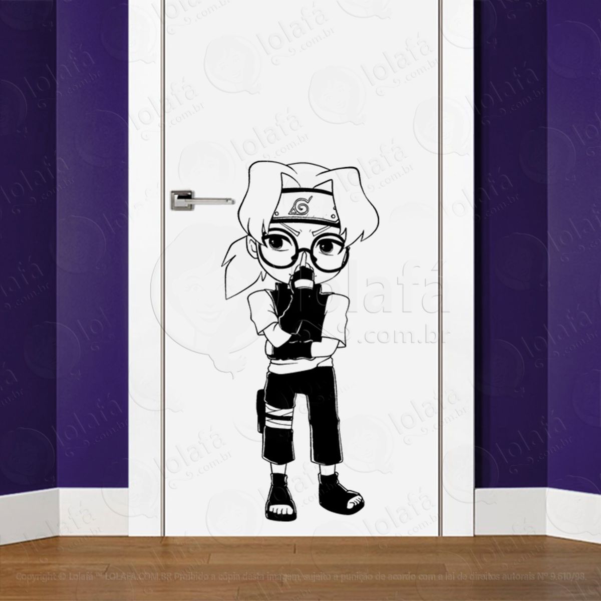 kabuto yakushi adesivo de parede para quarto, porta e vidro - mod:185