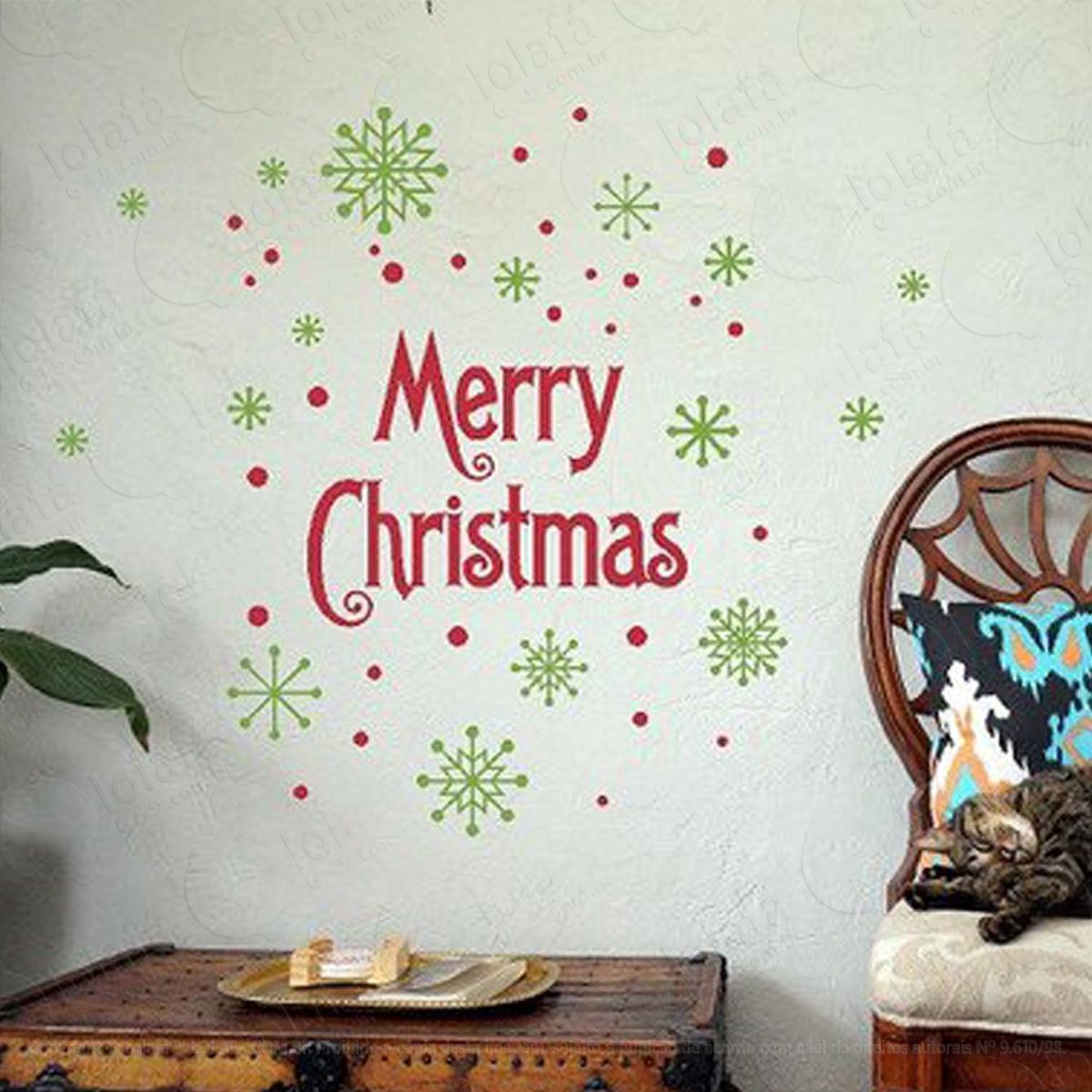 flocos de neve adesivo de natal para vitrine, parede, porta de vidro - decoração natalina mod:100