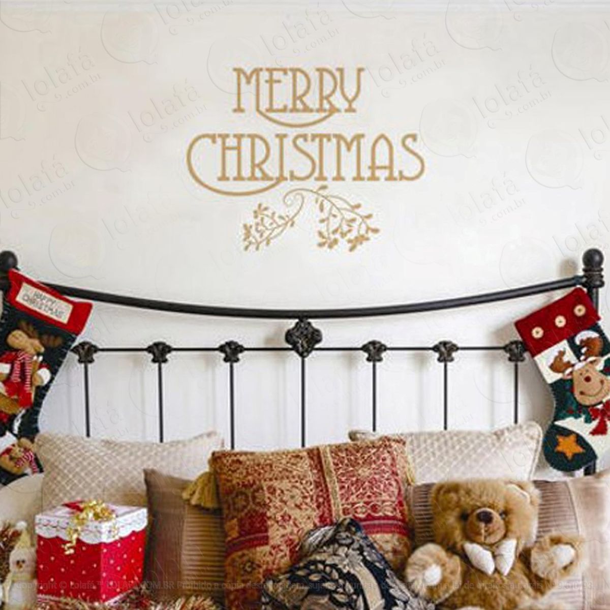 marry christmas adesivo de natal para vitrine, parede, porta de vidro - decoração natalina mod:104
