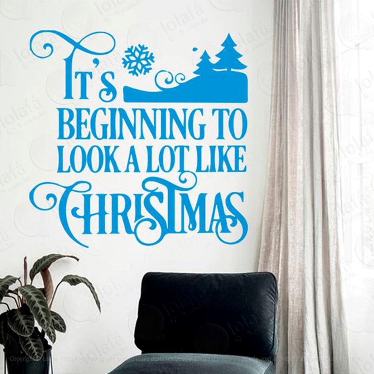 christmas adesivo de natal para vitrine, parede, porta de vidro - decoração natalina mod:132