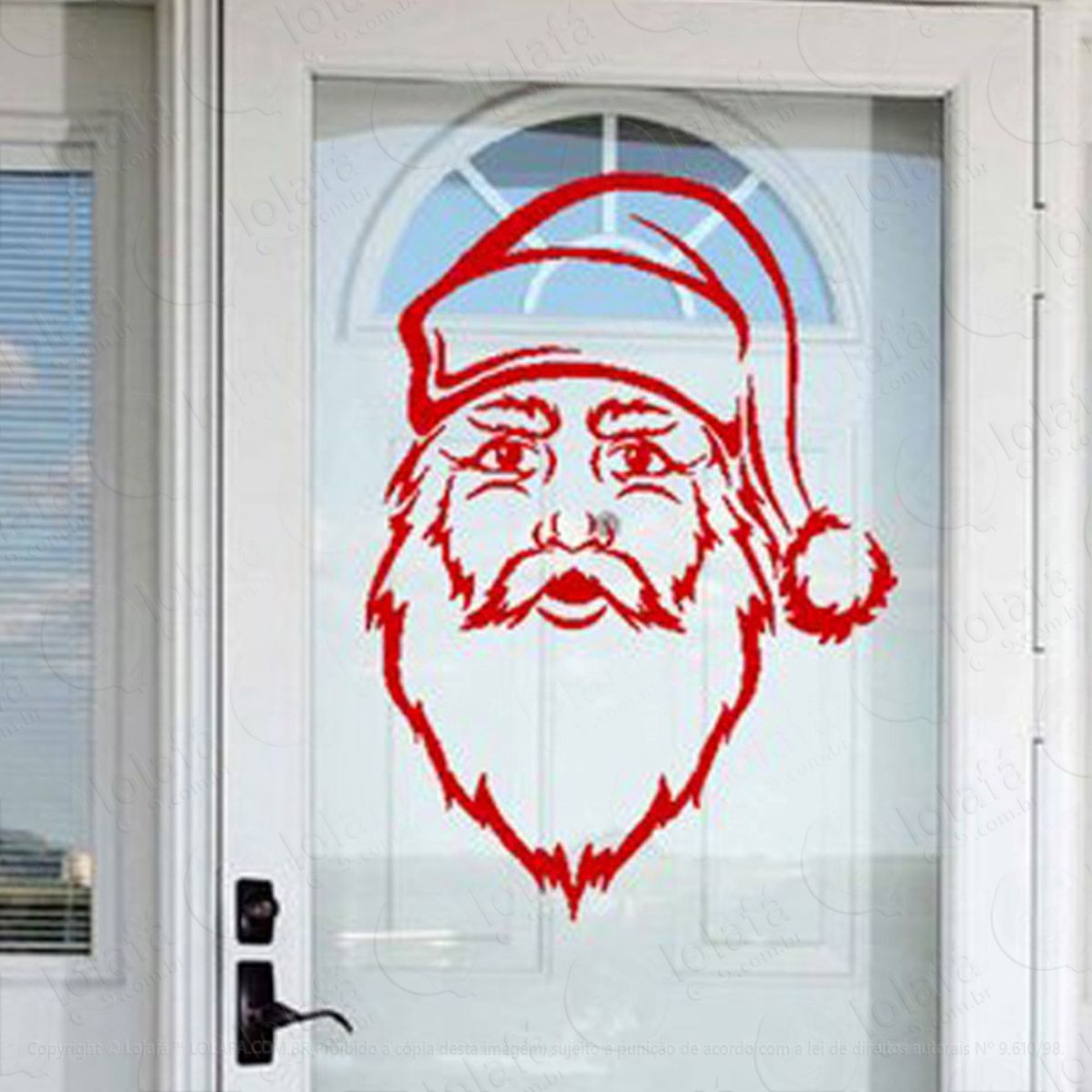 noel adesivo de natal para vitrine, parede, porta de vidro - decoração natalina mod:185