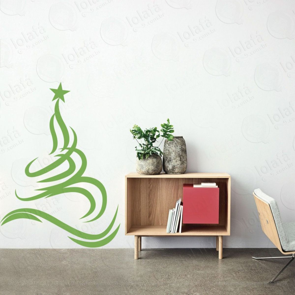 Árvore adesivo de natal para vitrine, parede, porta de vidro - decoração natalina mod:340