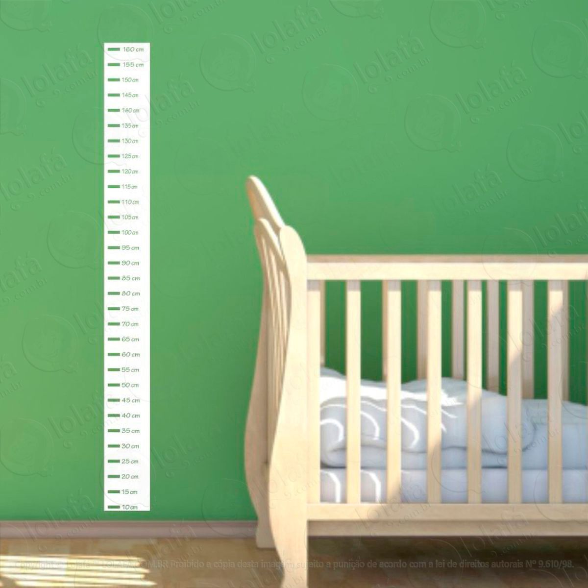 régua adesivo régua de crescimento infantil, medidor de altura para quarto, porta e parede - mod:19