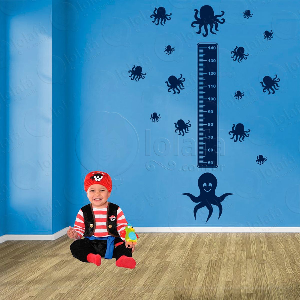 polvo e polvos adesivo régua de crescimento infantil, medidor de altura para quarto, porta e parede - mod:123