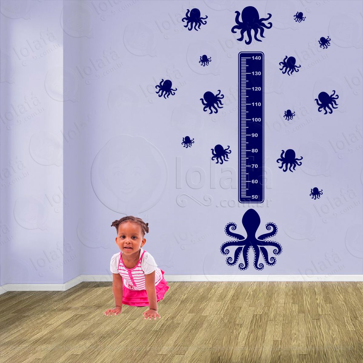 polvo e polvos adesivo régua de crescimento infantil, medidor de altura para quarto, porta e parede - mod:141