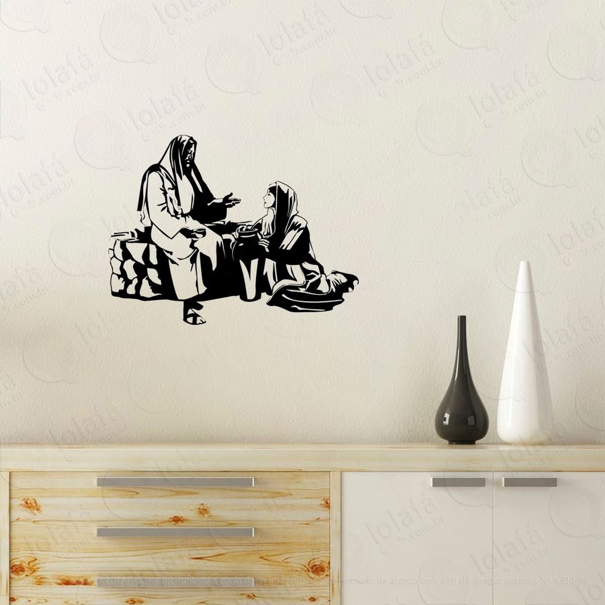 jesus cristo adesivo de parede decorativo para casa, quarto, sala e vidro - mod:50