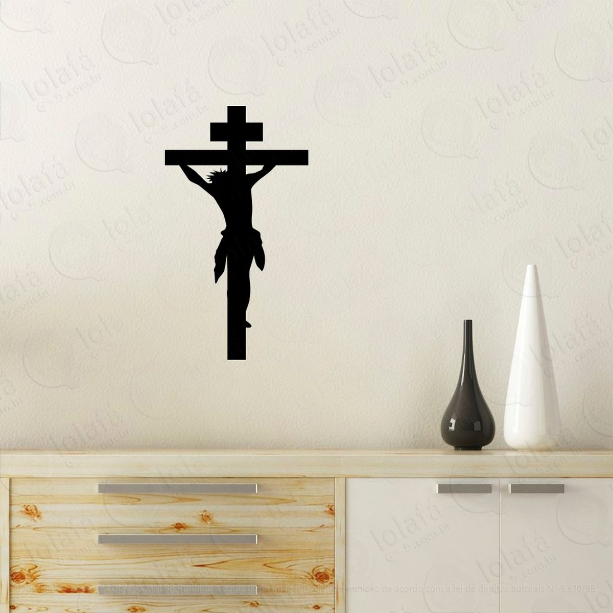 jesus cristo adesivo de parede decorativo para casa, quarto, sala e vidro - mod:57