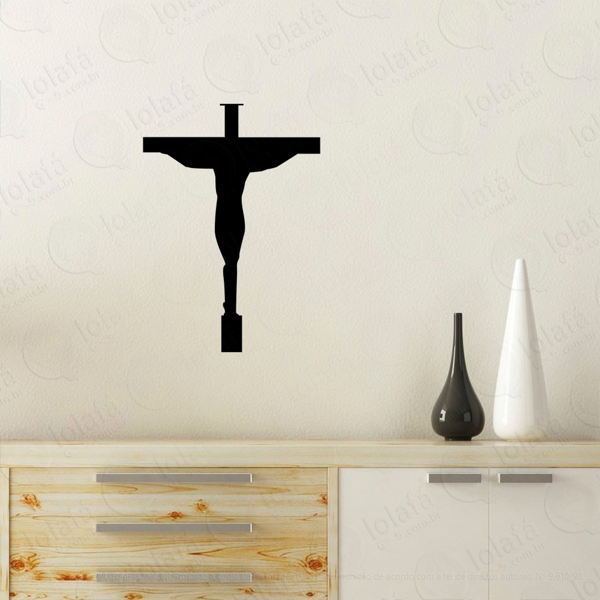 jesus cristo adesivo de parede decorativo para casa, quarto, sala e vidro - mod:61