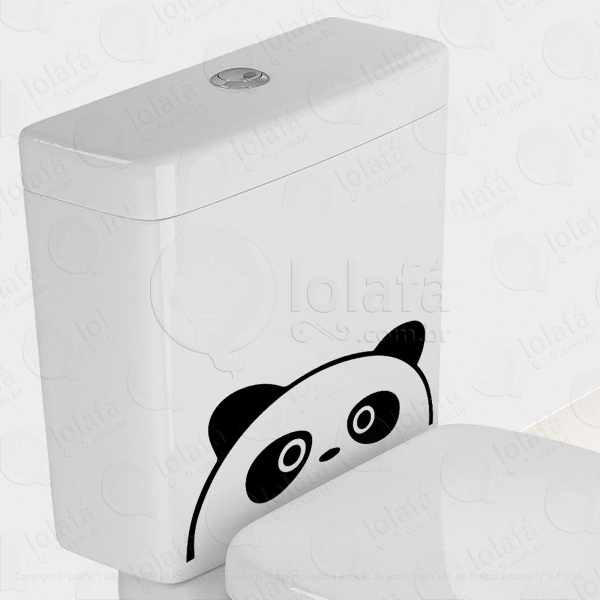 panda adesivo para vaso sanitário e privada - mod:5