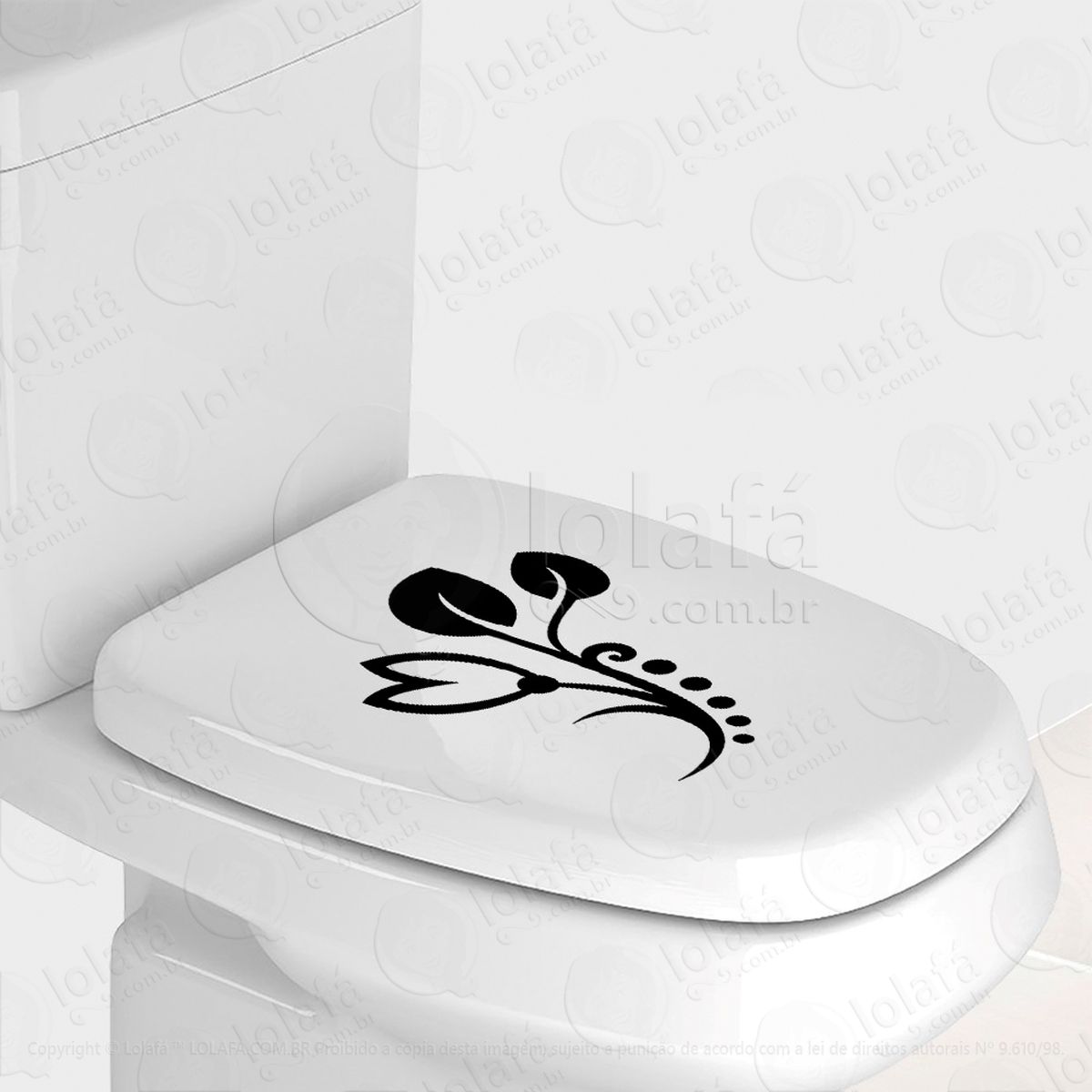 flor adesivo para vaso sanitário e privada - mod:75