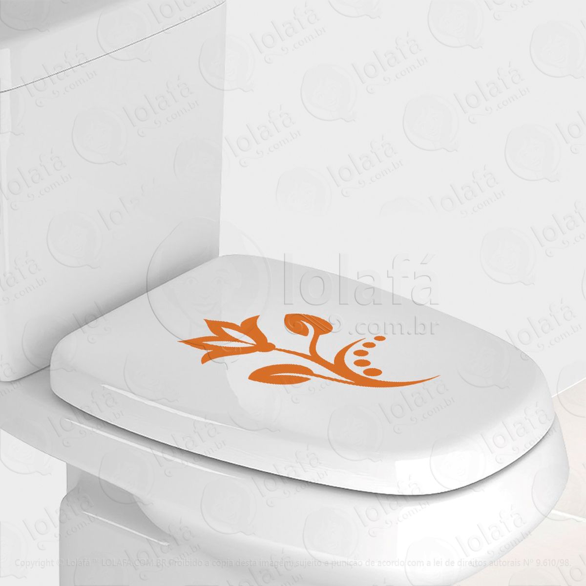 flor adesivo para vaso sanitário e privada - mod:81