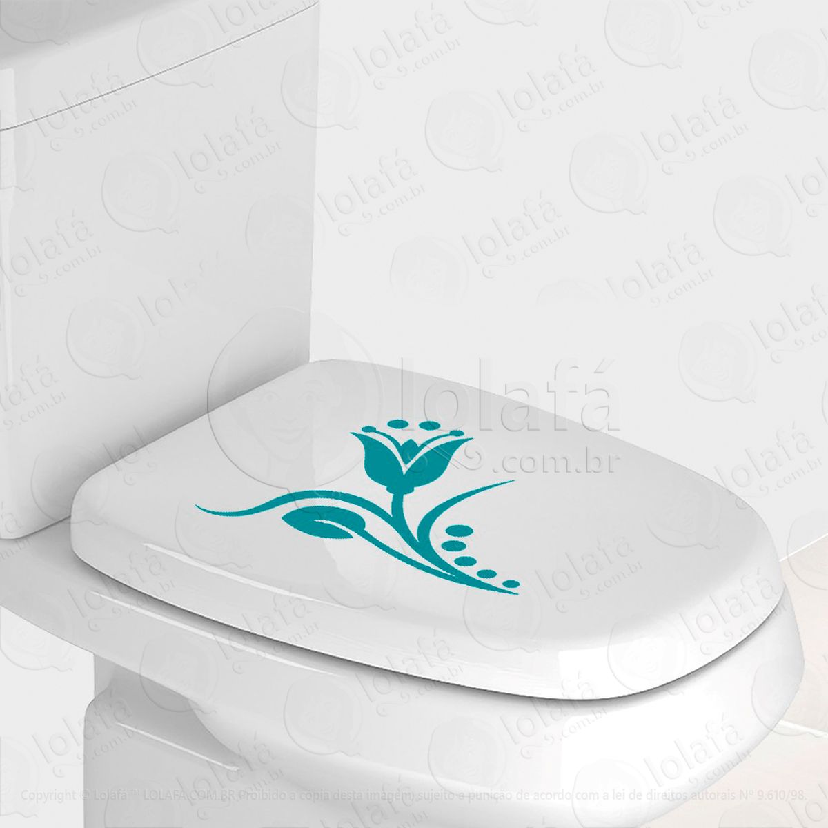 flor adesivo para vaso sanitário e privada - mod:82