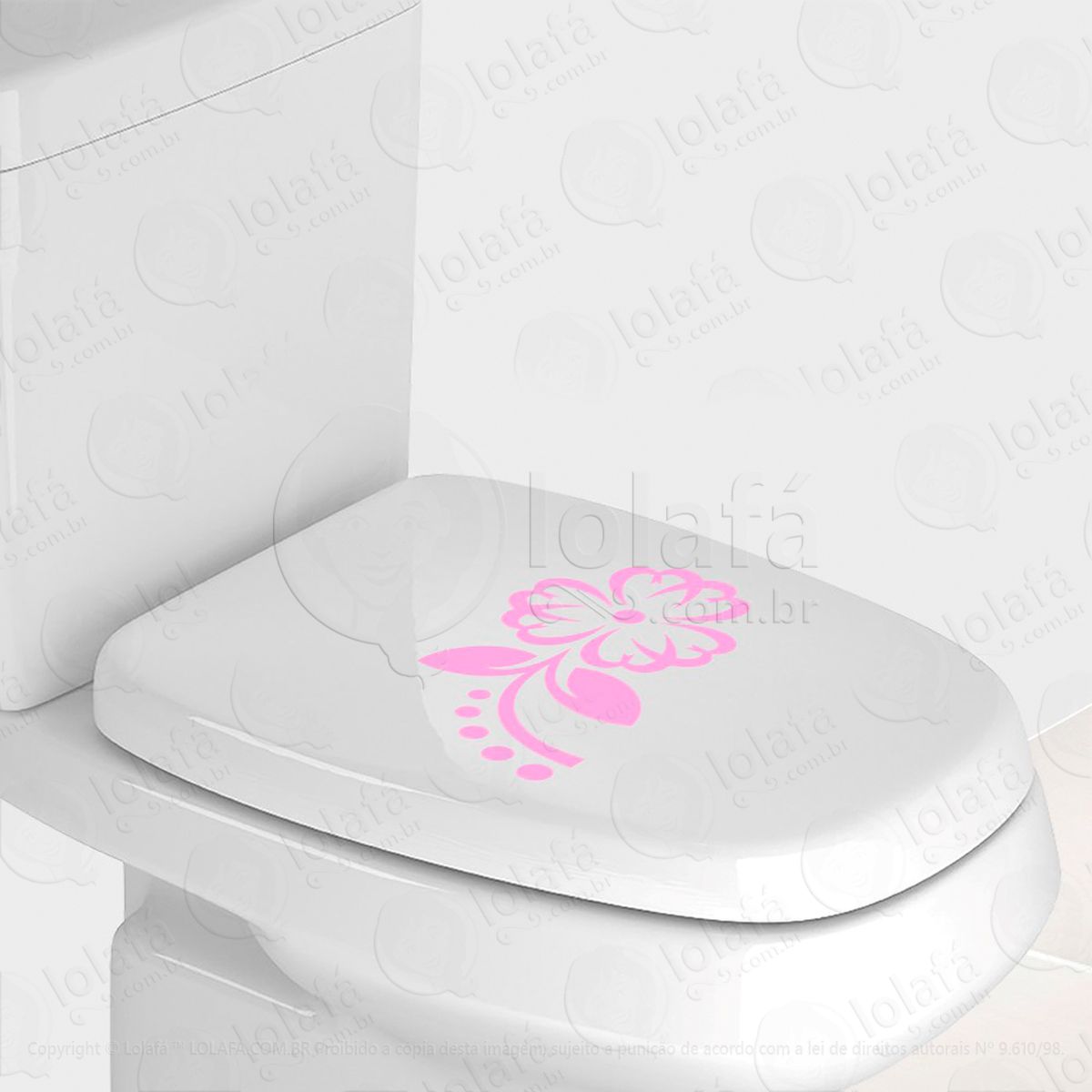flor adesivo para vaso sanitário e privada - mod:84