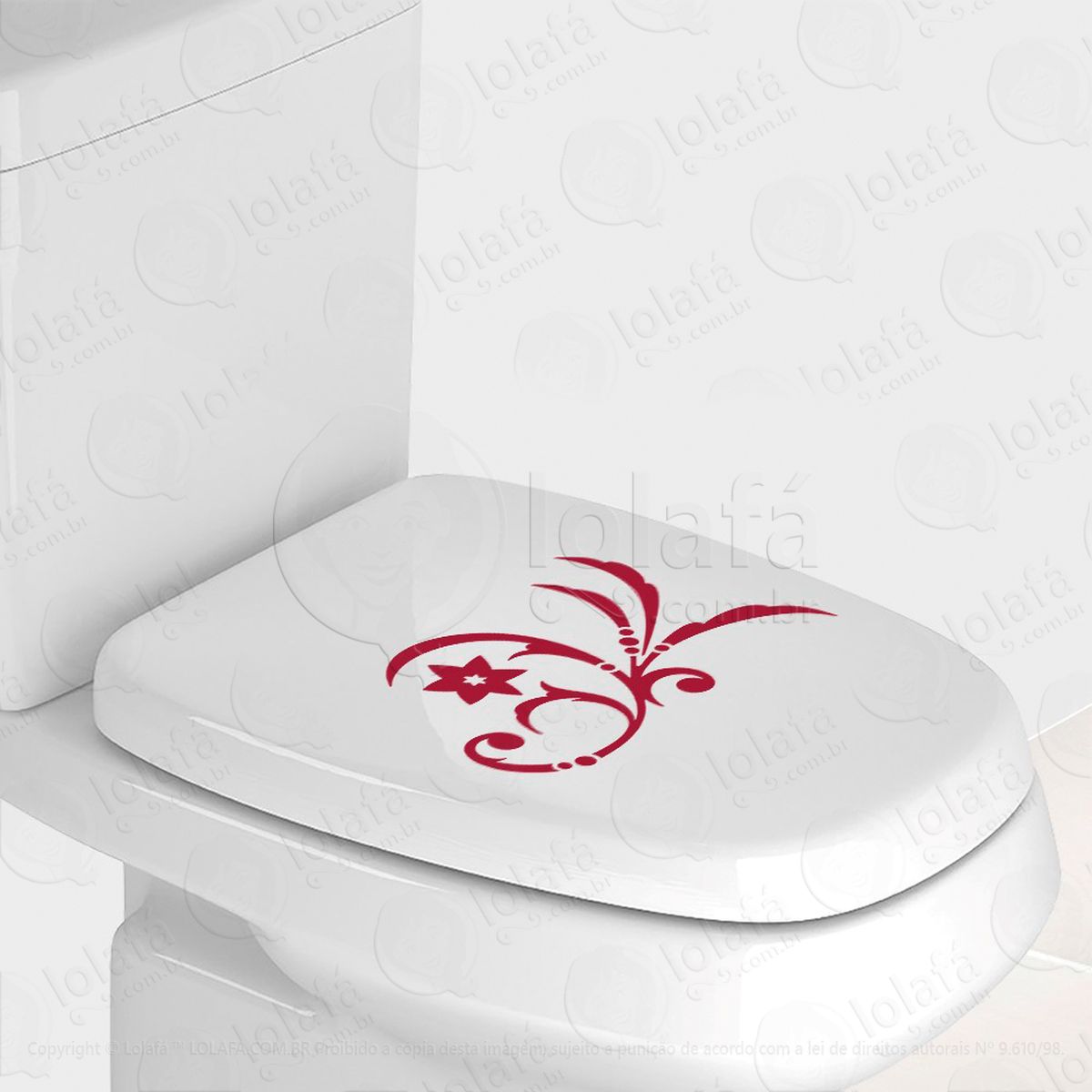 flor adesivo para vaso sanitário e privada - mod:85
