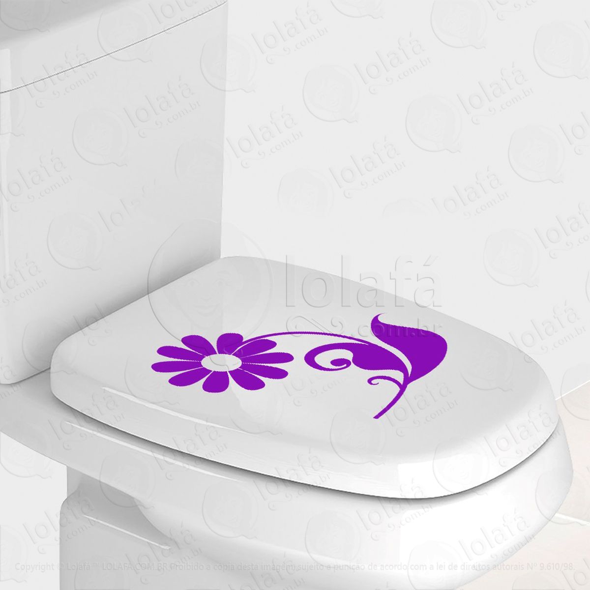 flor adesivo para vaso sanitário e privada - mod:86