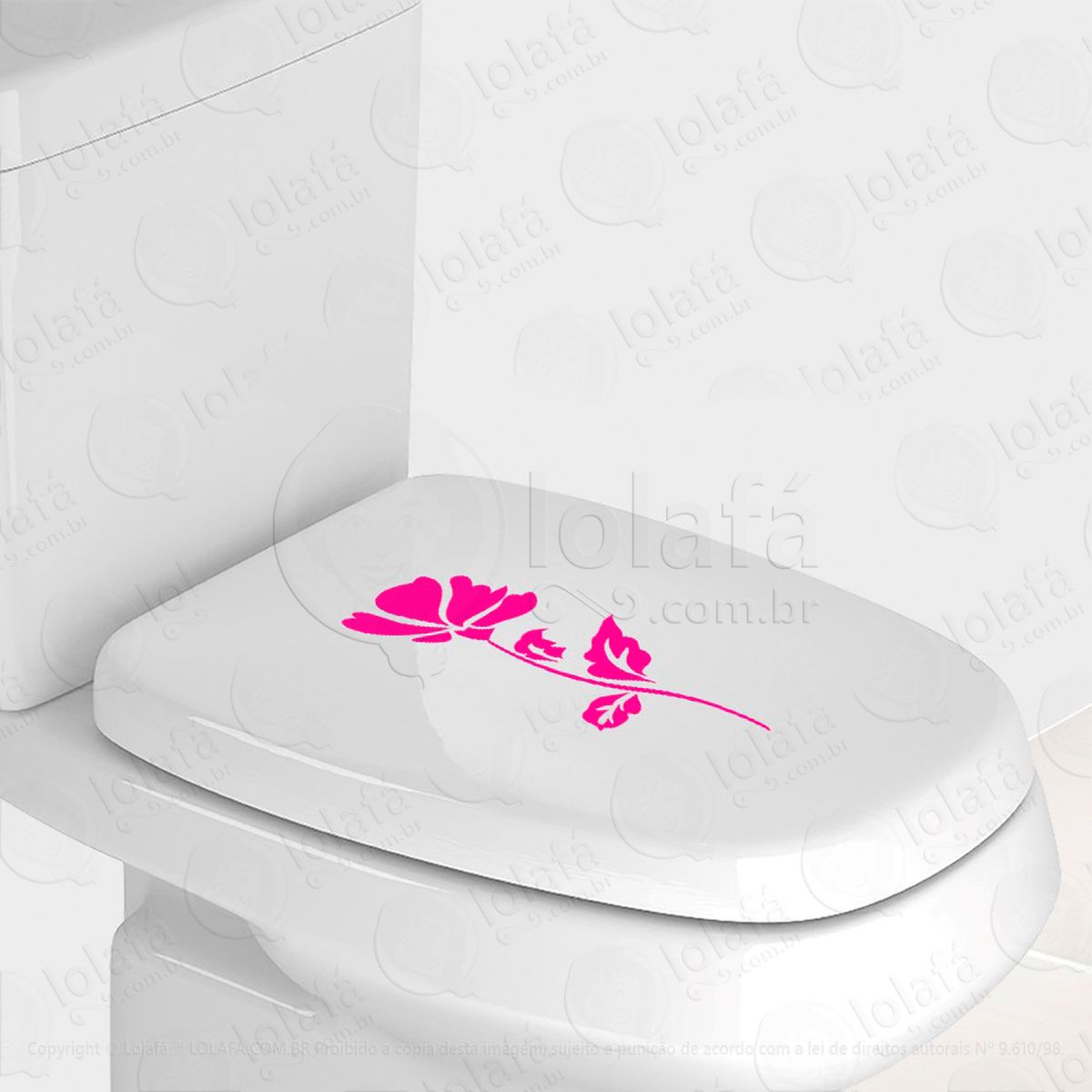 flor adesivo para vaso sanitário e privada - mod:87