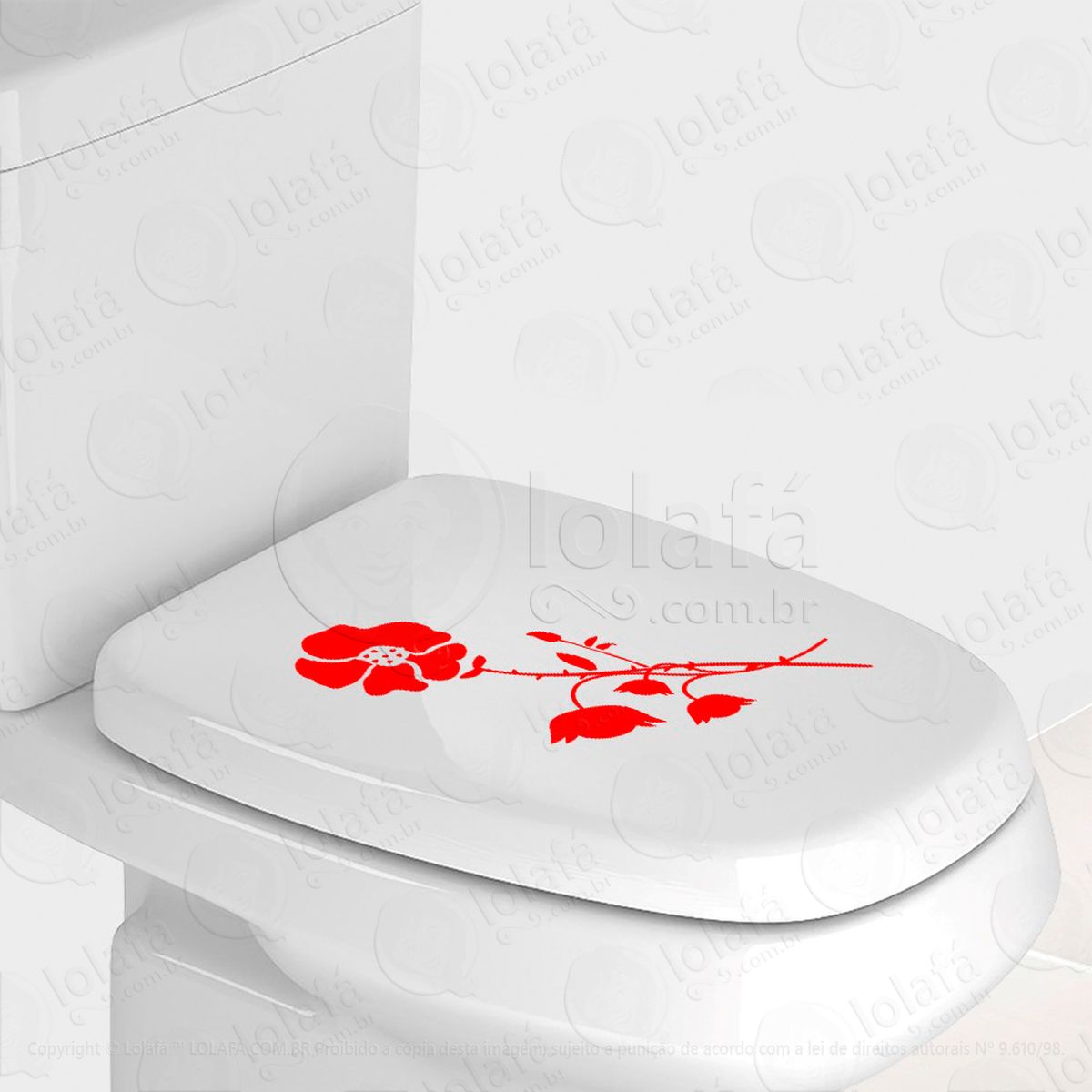 flor adesivo para vaso sanitário e privada - mod:96
