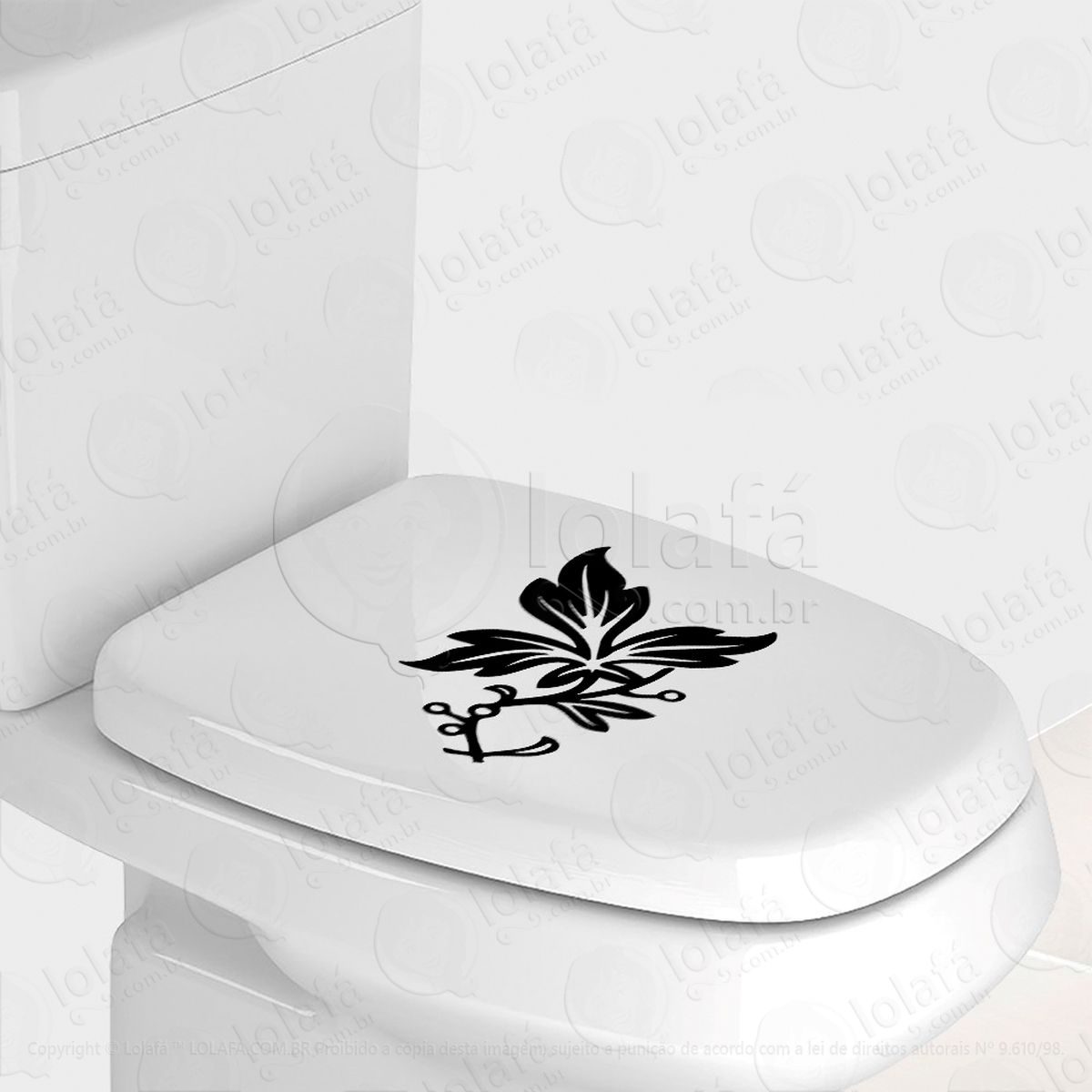 flor adesivo para vaso sanitário e privada - mod:100